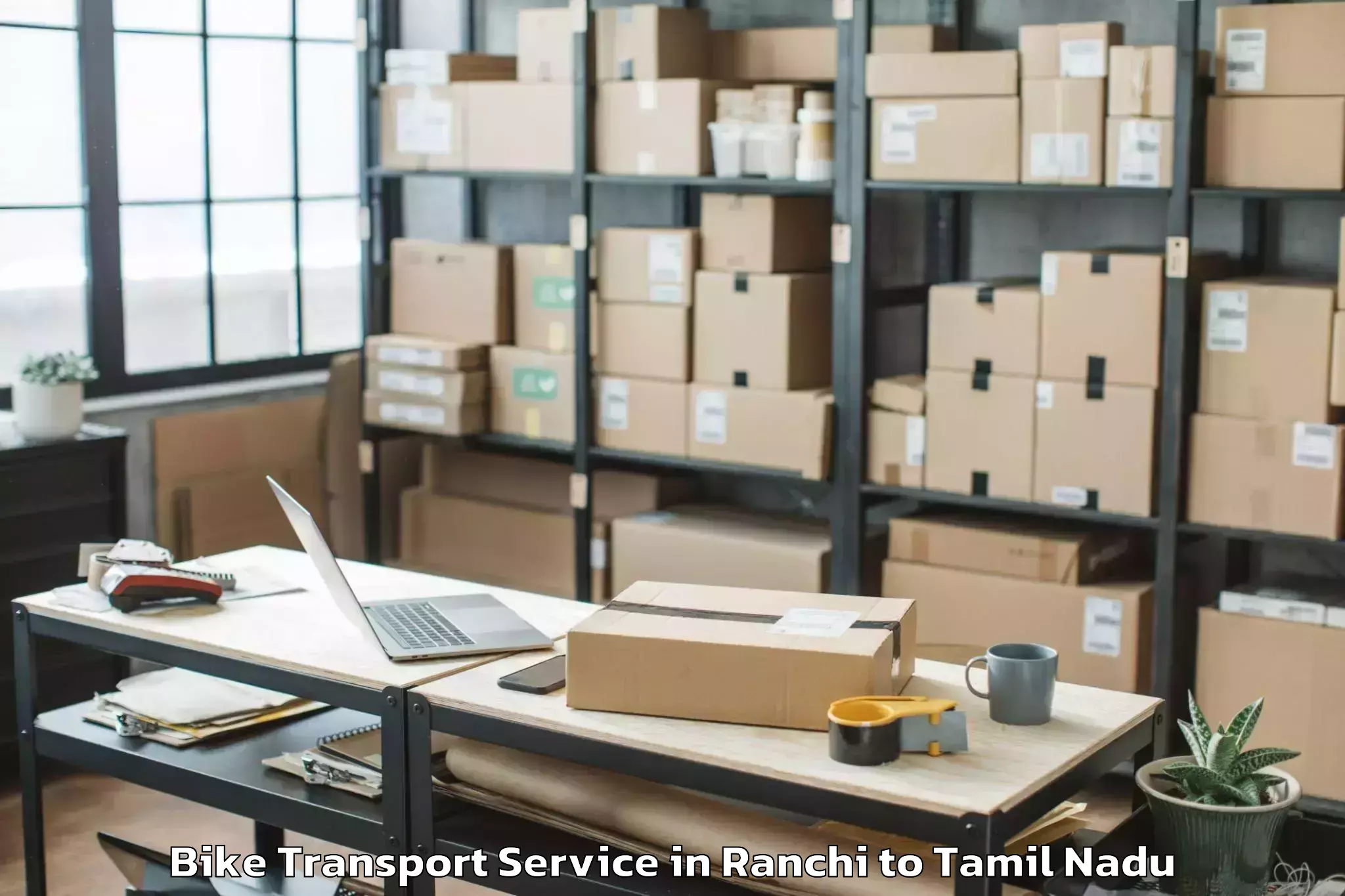 Top Ranchi to Chennai Port Trust Bike Transport Available